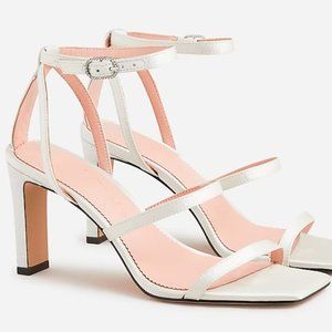 Ava Strappy Glitter Heels in Satin - NWT
